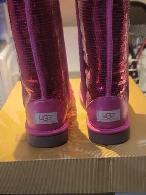 UGG Kids Sequin Tall Boot - Pink Purple